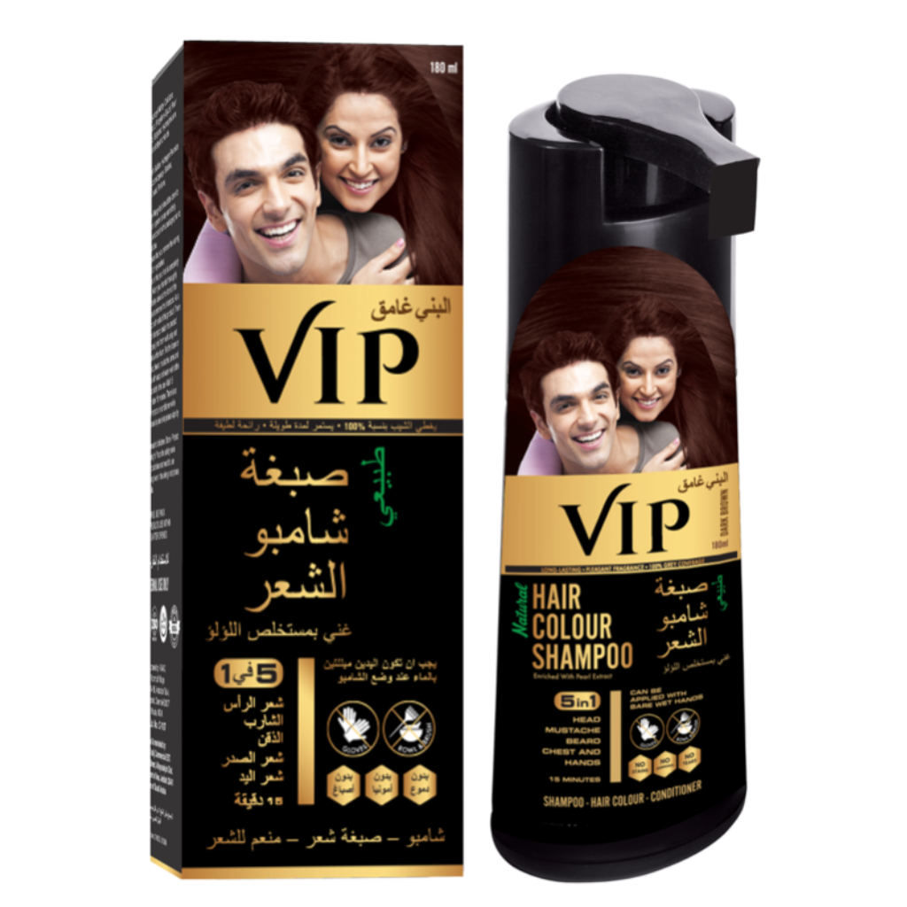 شامبو - 180 مل بني غامق الاصلي - VIP Shampoo